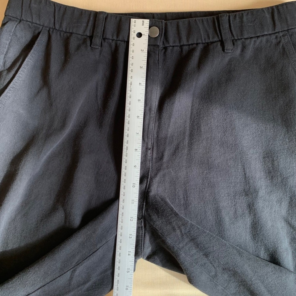 EILEEN FISHER Black Organic Cotton Straight Leg Ankle Pants Womens L Minimalist - Picture 10 of 13